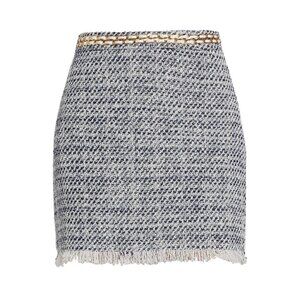 NEW Generation Love Sizes 8, 10, 12 Chainlink Tweed Miniskirt - White Indigo